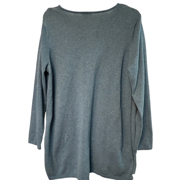 J. Jill Gray and Blue V-Neck Sweater tunic - Picture 3 of 8